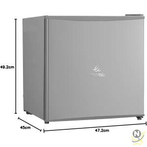 evvoli 60 Liters Mini Refrigerator Single Door With Frost Free System, EVRFM-50LW, White   Import  Single ASIN  Import