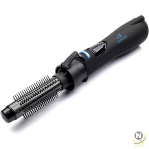 evvoli Multiple Hair Straightener Curler Brush 6 In 1, Cool Shot, 3 Heat Setings, Ions Jet, 1200W, Black, EVHC-AS1200B