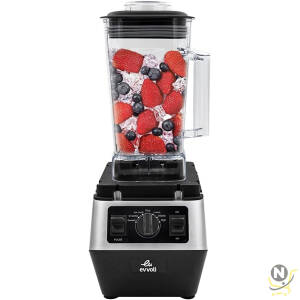 evvoli Commercial Blender With Ice Crusher, 3 Speed Control, 2L, 2200W, EVKA-CBL20B, Black