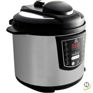 evvoli 9-in-1 Multi-Use Programmable Pressure Cooker 6L 1000W Digital LED Display Black EVKA-PC6009B