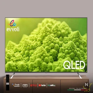 evvoli 43 Inch 4K QLED Android Smart TV Frameless 43EV250QA Black