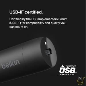 Belkin BOOST↑CHARGE™ 30W Fast Car Charger,  Compact Design w/USB-C Power Delivery Port,  USB-C to Lightning Cable Included,  Universal Compatibility for iPhone 14 Series,  iPad,  and More - Black