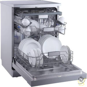 evvoli Free Standing Dishwasher 7 programs 14 place setting, 3 Rack Levels, High Energy Efficiency, Quiet, Silver Color