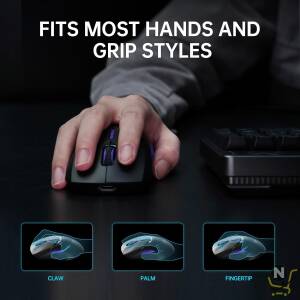 Rapoo VT9Pro4K Wireless Gaming Mouse,  PAW 3398 Sensor,  26K DPI,  4K Polling Rate Gaming Mouse,  Esports Grade Performance Gaming Mice,  68g Lightweight,  Long Battery Life,  10 Programmable Buttons,  Black