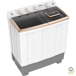 Nobel 6.0KG Wash /4.5KG Spin Capacity Twin Tub Washing Machine, 400W Wash Power, Air Drying, IPX4 Waterproof Grade, Transparent