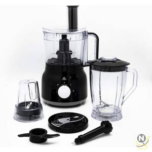 evvoli 600W Food Processor 2.0L With Blender & Grinder Different Functions Black EVKA-FP20B 2 Years warranty