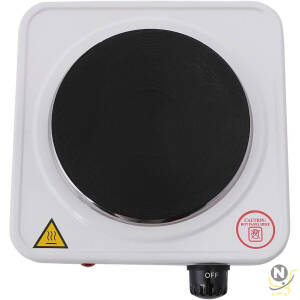 Geepas GHP32013 1000W Electric Single Hot Plate for Flexible & Precise Table Top Cooking - Cast Iron Heating Plate