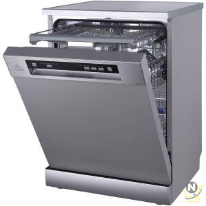 evvoli Free Standing Dishwasher 7 programs 15 place setting, 3 Rack Levels, High Energy Efficiency, Quiet, Silver Color