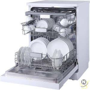 evvoli Free Standing Dishwasher 7 programs 15 place setting, 3 Rack Levels, High Energy Efficiency, Quiet, Silver Color