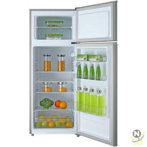 evvoli 225 Liters Double Door Refrigerator Silver EVRFM-225S