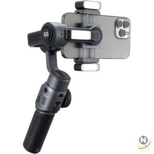 Zhiyun Smooth 5S Combo Professional Gimbal Stabilizer for Smartphone,  Handheld 3-Axis Phone Gimbal,  Portable Stabilizer Compatible with iPhone and Android - Gray