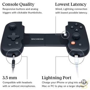 Backbone One Mobile Gaming Controller for iPhone - Turn Your iPhone into a Gaming Console - Play Xbox,  PlayStation,  Fortnite,  Diablo Immortal & More [FREE 1 Month Xbox Game Pass Ultimate Included]