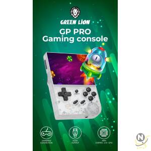 GP PRO Gaming Console with 6000+ Free Games by Green Lion,  Gamepad Connection,  ARM Cortex-A9 CPU,  HDMI Output TV,  10Hrs Standby,  2600mAh Battery Capacity (Gray) (Purple)