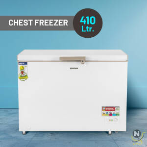 GEEPAS Freestanding Chest Freezer GCF4106WAH | 410L Deep Freezer with Adjustable Thermostat | 2pc Food Basket Included | LED