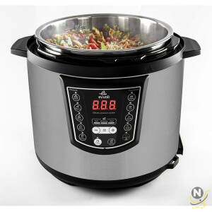 evvoli 9-in-1 Multi-Use Programmable Pressure Cooker 6L 1000W Digital LED Display Black EVKA-PC6009B