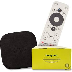 ONN TV Box Streaming Device Android TV Resolution 4K 2160p Ultra HD Voice Remote Control Google Chromecast Integrated TV Stick 8GB High Speed HDMI Cable Included 100026240