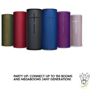 Ultimate Ears Megaboom 3 Portable Wireless Bluetooth Speaker,  Powerful Thundering Bass,  One Touch Control,  Waterproof,  Floating,  Connect Multiple Speakers,  20 Hours Battery Life - Night Black