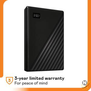 Western Digital1Tb My Passport Portable External Hard Drive,  Black - Wdbyvg0010Bbk-Wesn