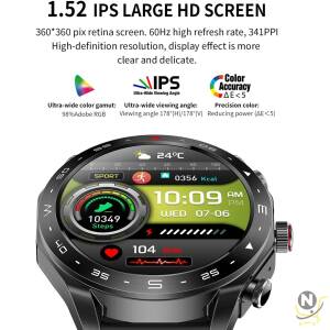 Haino Teko ST 5 Smart Watch With Built-In Speaker HD IPS AMOLED Display Waterproof Smartwatch App Control Heart Rate GPS Fitness Smartwatch With Wireless Charger And Watch Buds Full Touch Display