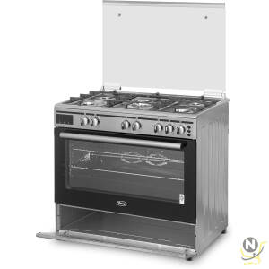 Terim 90X60 cm Full Gas Cooking Range, 106 Liters Oven Capacity With Self Cleaning Function, Cast Iron Pan Support And Automatic