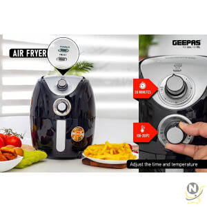 Geepas 2.5L Capacity Air fryer |1300W Air Fryer With Rapid Air Circulation System|Black"Min-1 year manufacturer