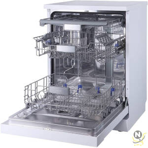 evvoli Free Standing Dishwasher 7 programs 15 place setting, 3 Rack Levels, High Energy Efficiency, Quiet, Silver Color