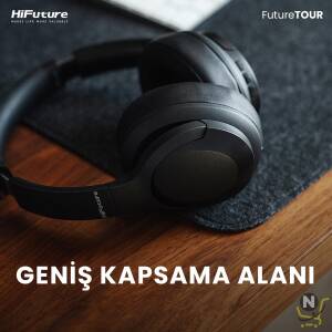 HiFuture FutureTour Over Ear ANC Headphones,  Black,  Wireless,  One Size