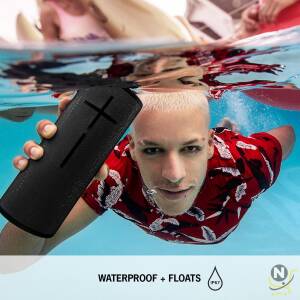 Ultimate Ears Megaboom 3 Portable Wireless Bluetooth Speaker,  Powerful Thundering Bass,  One Touch Control,  Waterproof,  Floating,  Connect Multiple Speakers,  20 Hours Battery Life - Night Black