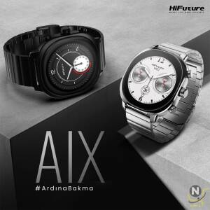 HiFuture AIX Amoled Stainless Steel Wireless Calling Smartwatch,  Silver