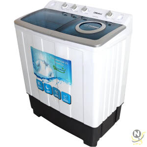 Nobel 6.0KG Wash /4.5KG Spin Capacity Twin Tub Washing Machine, 400W Wash Power, Air Drying, IPX4 Waterproof Grade, Transparent