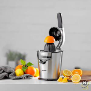 Geepas Stainless Steel Citrus Juicer-GCJ46018| Juicer for Orange Juice, Lemon| Deluxe Stainless Steel Body with Aluminum