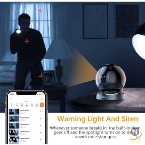 Imou 2.5K 2K+ Security Camera Surveillance Camera Indoor,  4MP 360° Wi-Fi Camera for Home QUAD HD with Human Detection Motion Tracking Two-Way Audio IR Night Vision Privacy Mode Sound Light Alert (Rex)