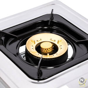 Geepas GGC31037 Stainless Steel Larger Burner Twin Tube Gas Cooker with Auto-Ignition System"Min 1 year manufacturer warranty"