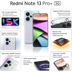 Redmi Note 13 Pro+ 5G (Fusion purple, 12GB RAM, 512GB Storage) NOTE13 PRO+ 12/512 (Global Version)
