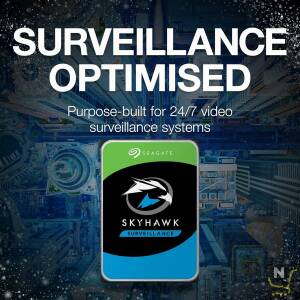 Seagate Skyhawk 4TB,  Video Internal Hard HDD – 3.5",  SATA 6Gb/s,  256MB Cache,  for DVR NVR Security Camera System,  (ST4000VX016)