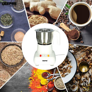 Geepas Coffee Grinder - 600W Electric Stainless Steel Blades for Beans, Spices & Dried Nuts Grinding 300ML Capacity Mill with