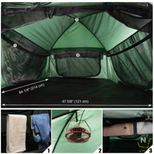 Portable Camping Folding Tent Cots with Stand 2 Persons Durable Waterproof Tent Camping Bed with Carry Bag Rain Cover for