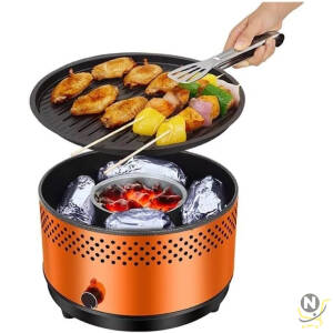 ALBAWADI Camping Barbecue Grill Portable Smokeless BBQ Cooking Stove Electric Grill