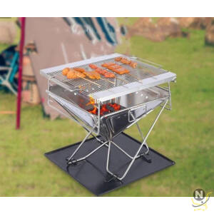 ALBAWADI Portable Camping Charcoal Grill Stove Outdoor Folding BBQ Stove with Carry Bag (Big)