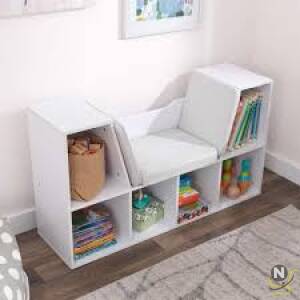 Kidkraft Bookcase with Reading Nook - White