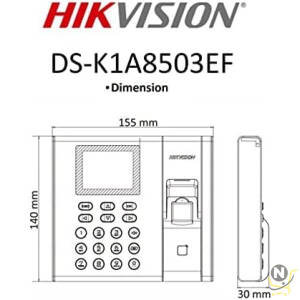 Hikvision DS-K1A8503MF Value Series Fingerprint Time Attendance Terminal + USEWELL RJ 45