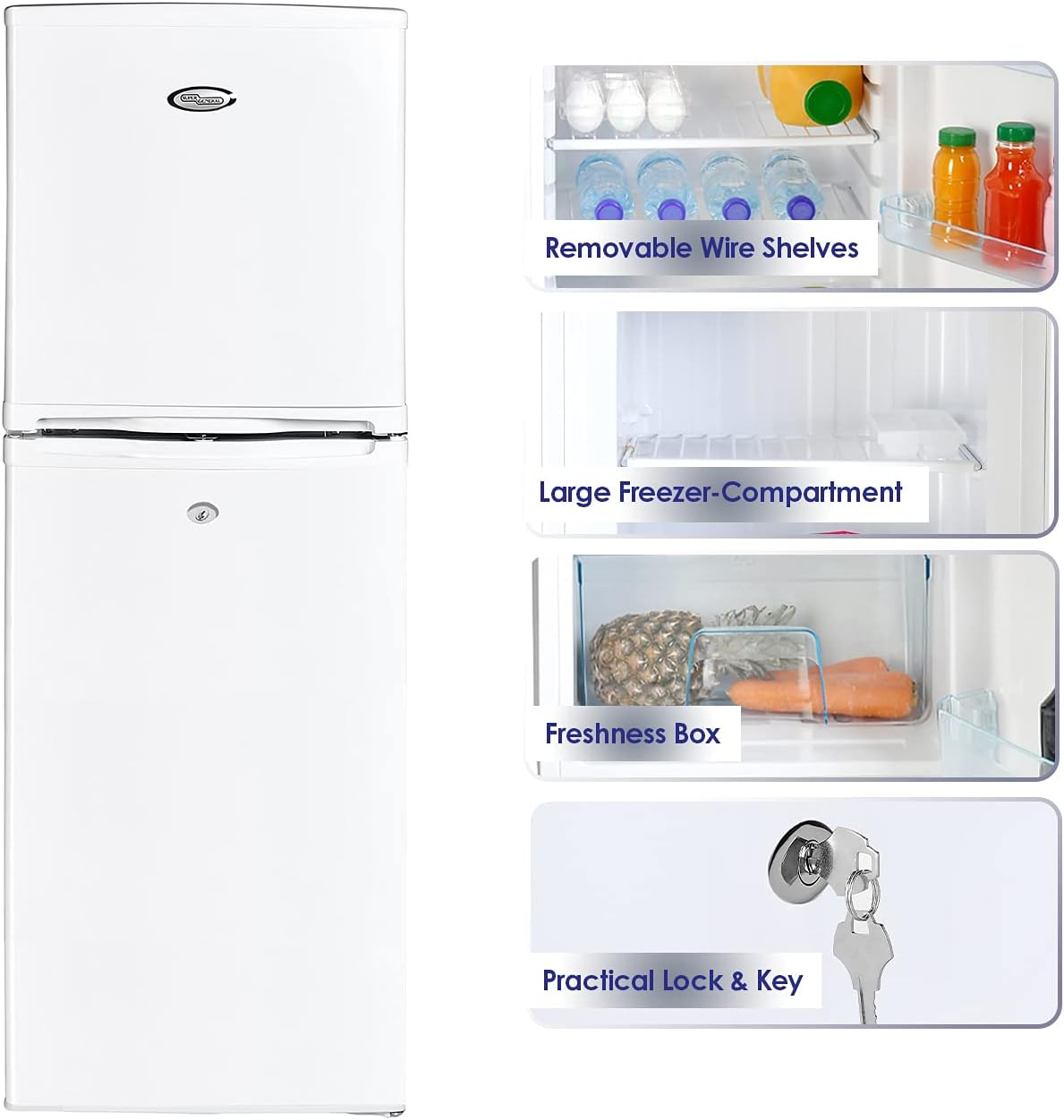 Super General 190 Liters Gross Compact Double Door RefrigeratorFreezer