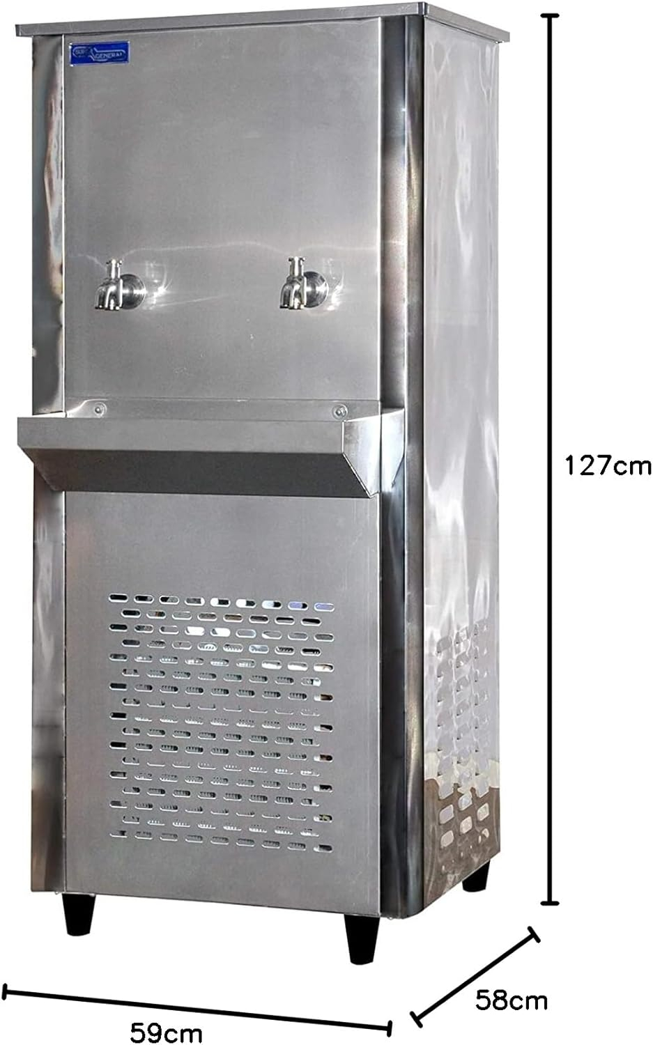 Super General 45 Gallons 2 Tap Water Cooler, Steel SGCL32T2 Nsmah Store